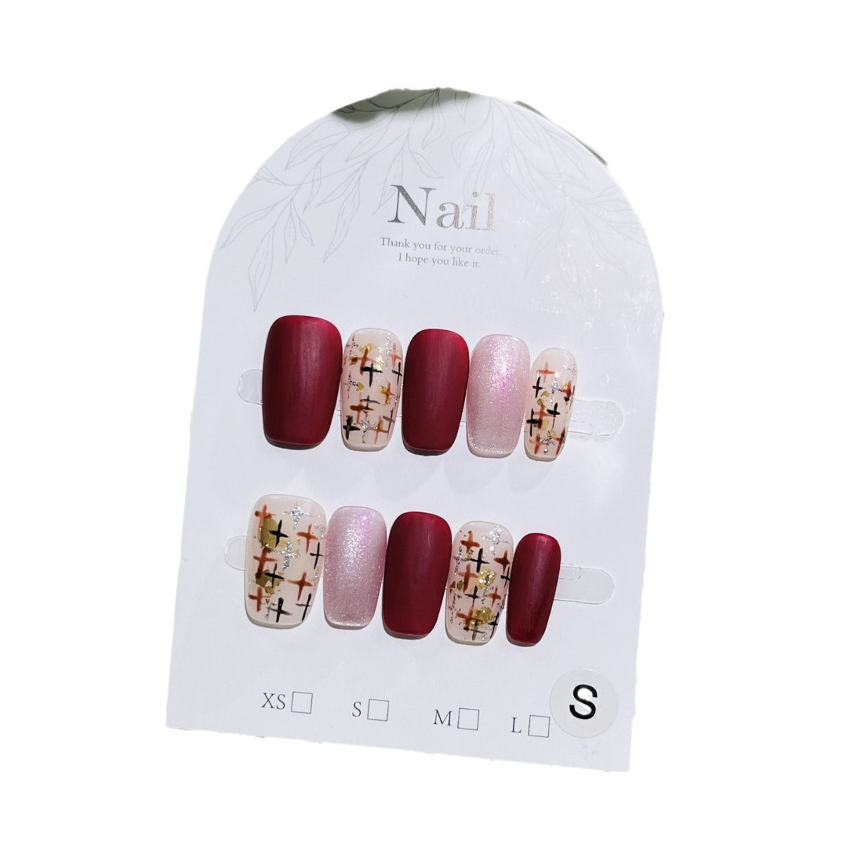 Premium Künstlerischer Press-On Nagelset