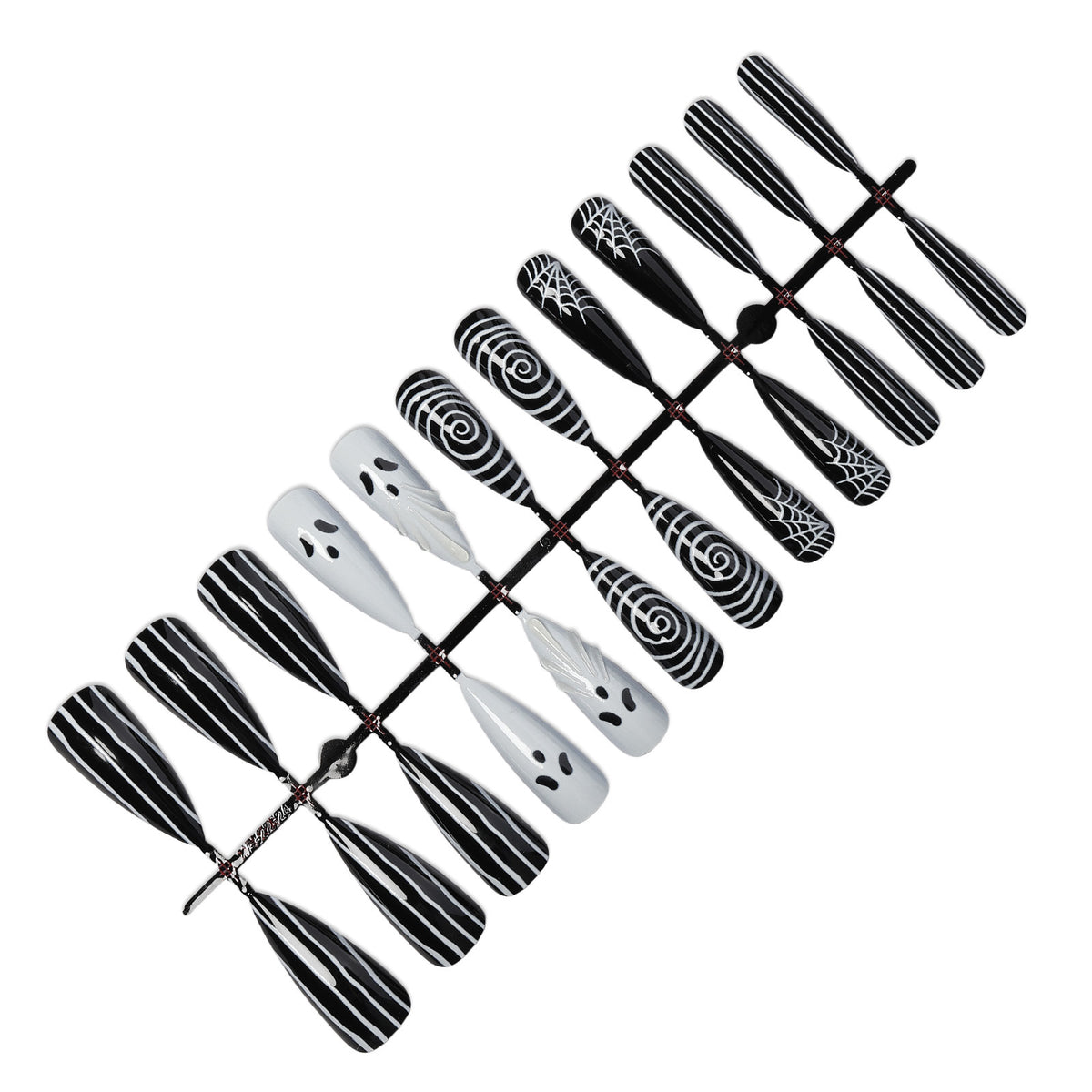 Kreatives Kunstnagelset mit gruseligen Motiven Brehn