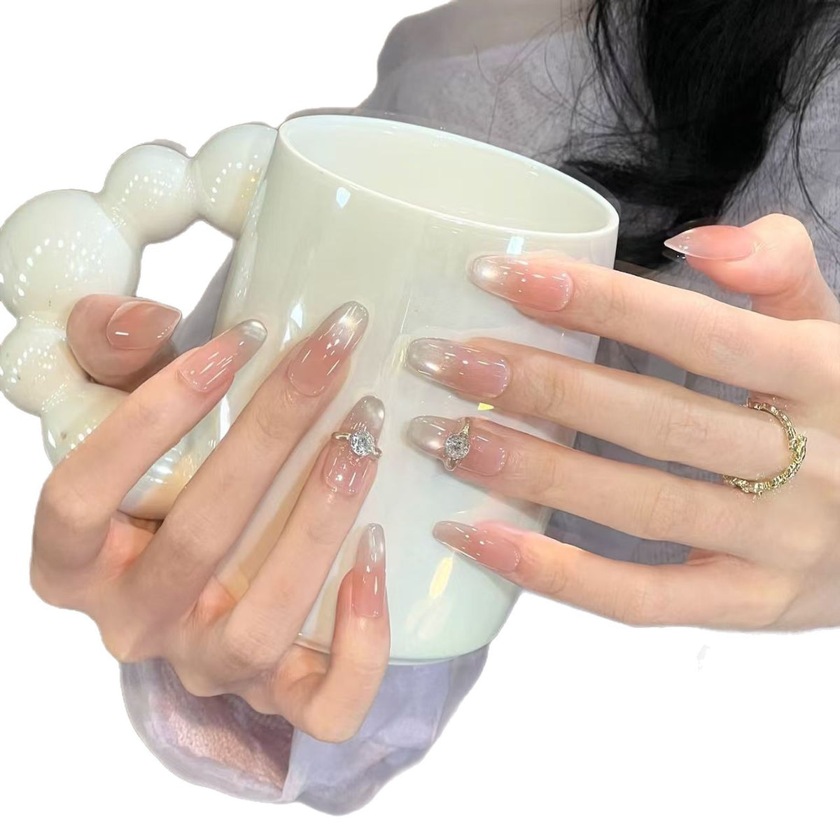 Ombre Acryl-Nagelerweiterungen Brehn