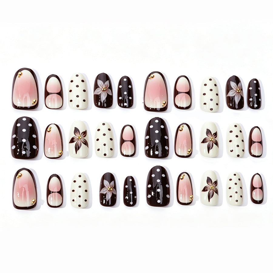 Elegantes Floral Design Press-On Nagelset Brehn