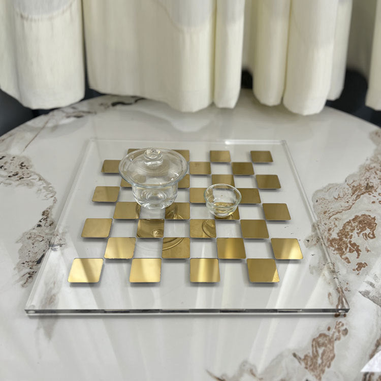 Elegantes Dekoratives Glas-Schachbrett