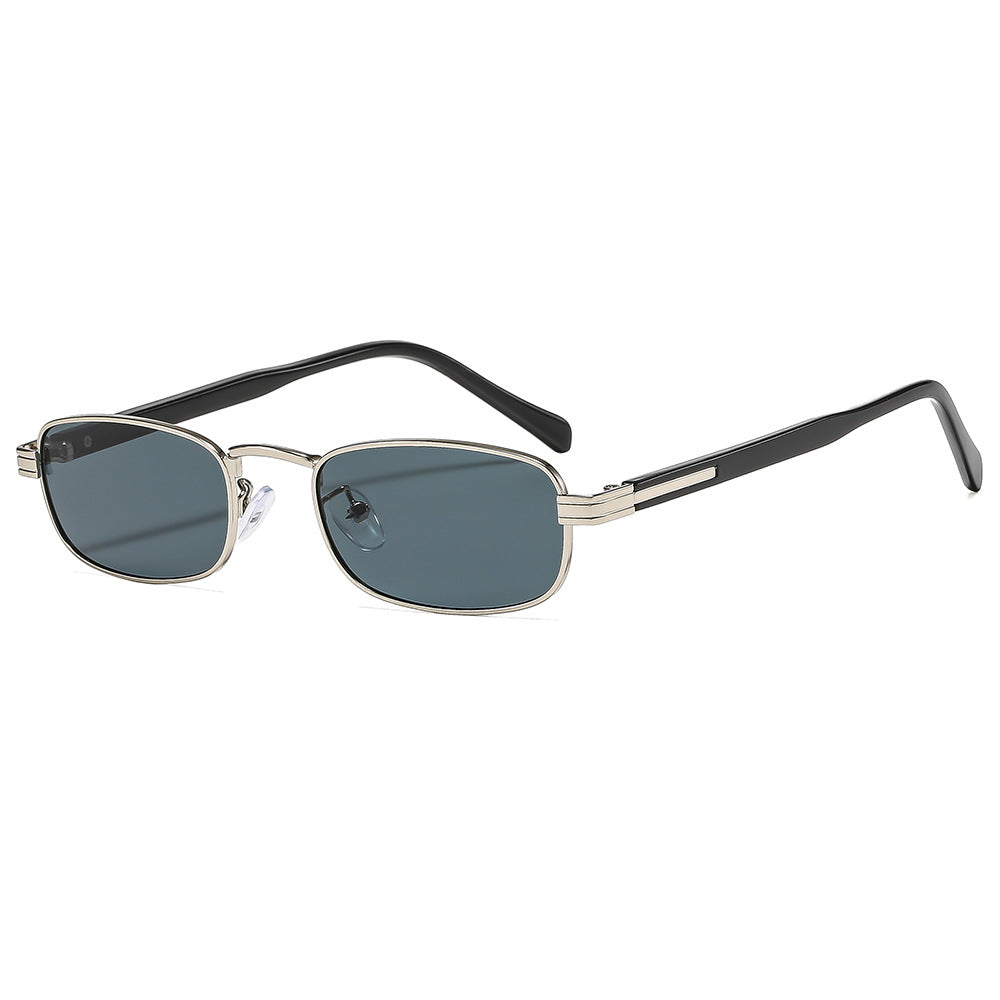Damen modische Sonnenbrille mit stilvollem Metallrahmen und orangefarbenen Gläsern Brehn