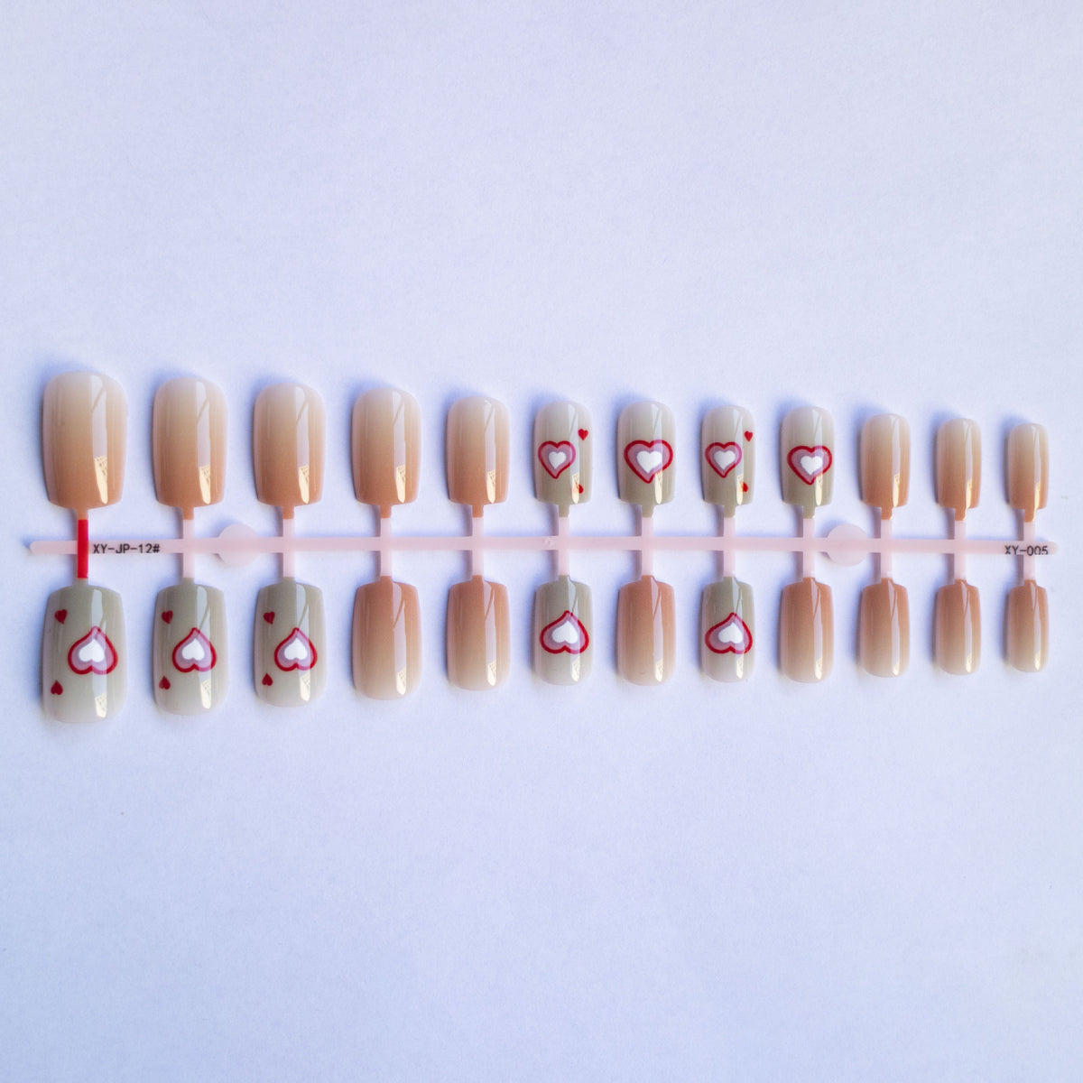 Herzdesign-Nagelkunst-Set