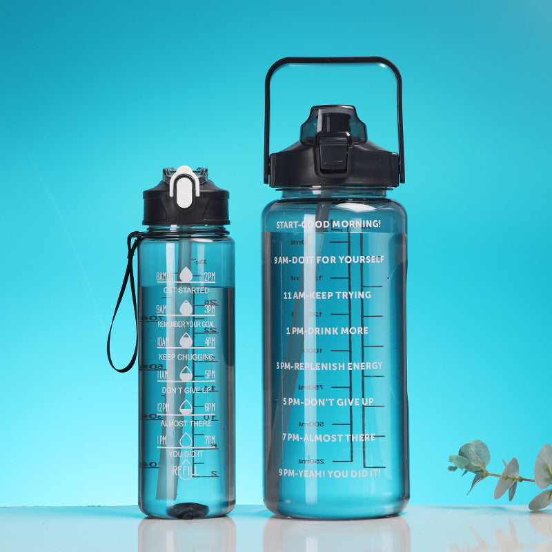 Damen Motivations-Trinkflasche mit integrierten Zeitmarkierungen und ergonomischem Design Brehn