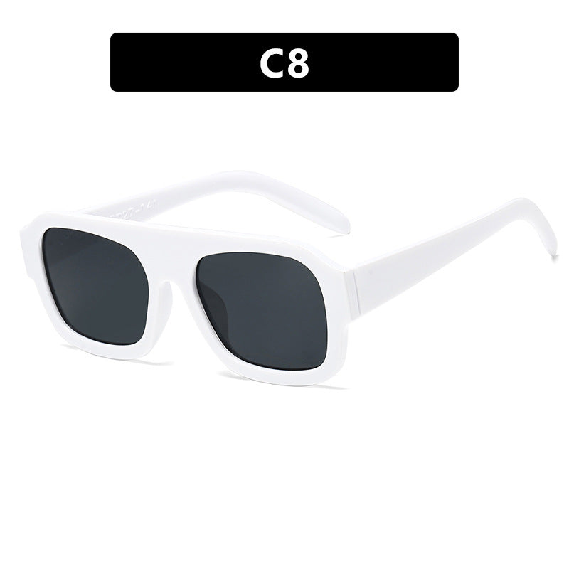 Damen modische quadratische Sonnenbrille mit auffälligem Tierdruckdesign Brehn