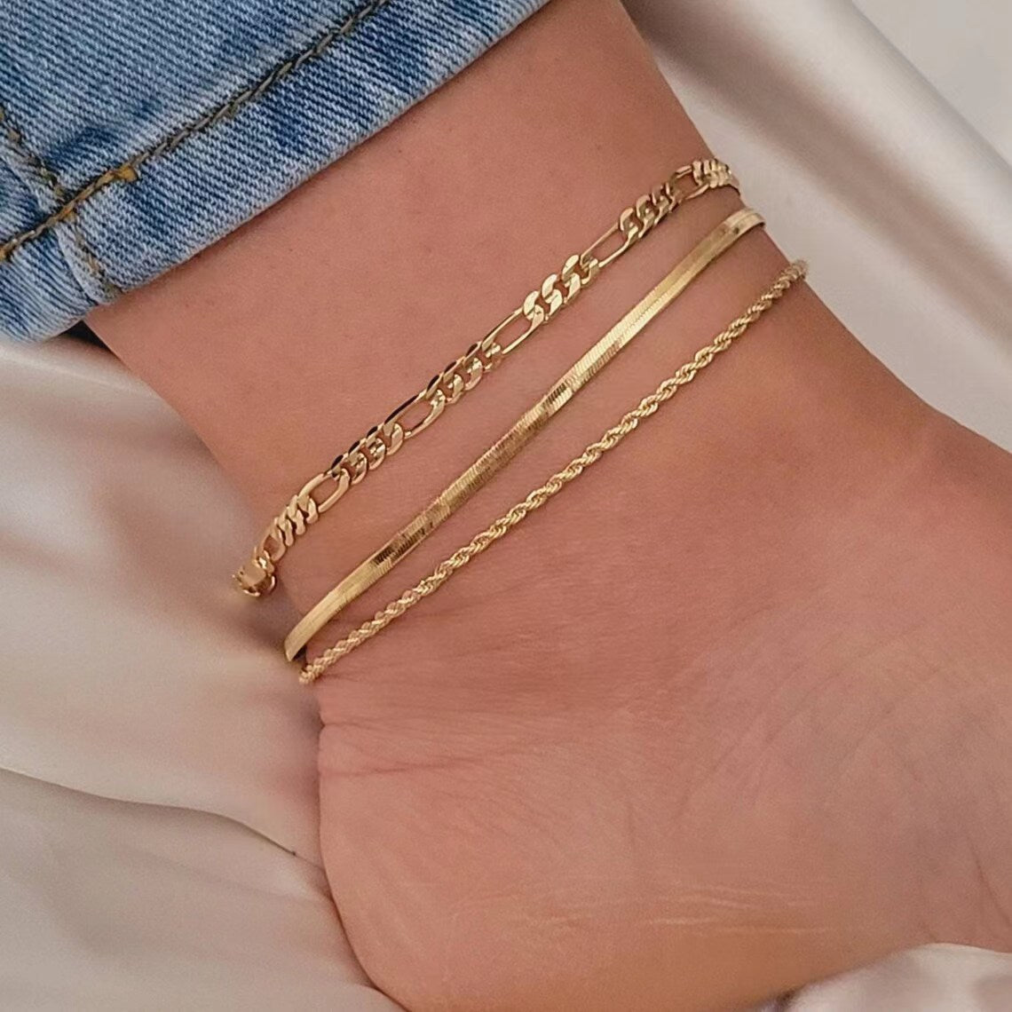 Elegante Drei-Strang-Link-Armbanduhr Brehn