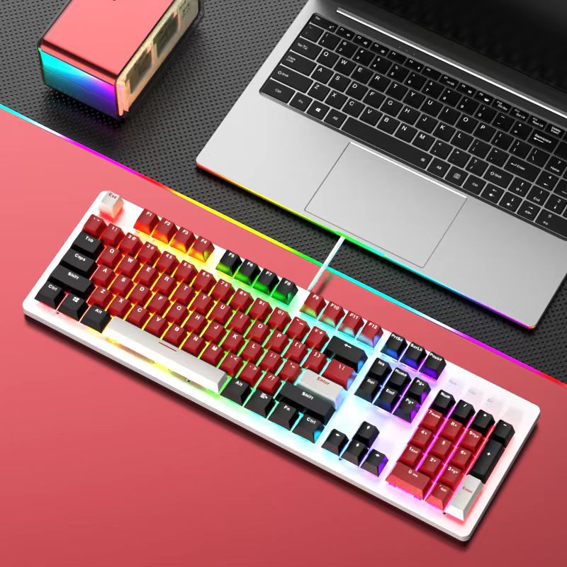 RGB-hintergrundbeleuchtete mechanische Gaming-Tastatur und Maus-Set Brehn