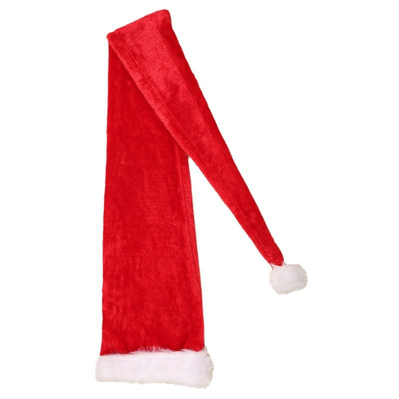 Lange Weihnachtsmütze im gestreiften Design