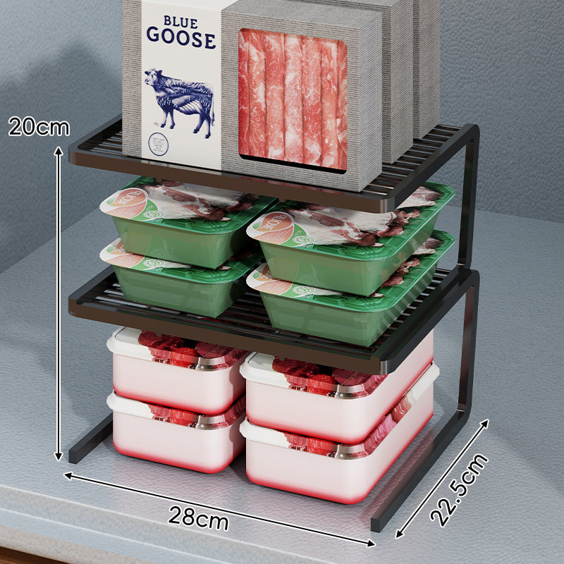 Kompakter dreistufiger slatted Metall Theken-Pantry-Organizer