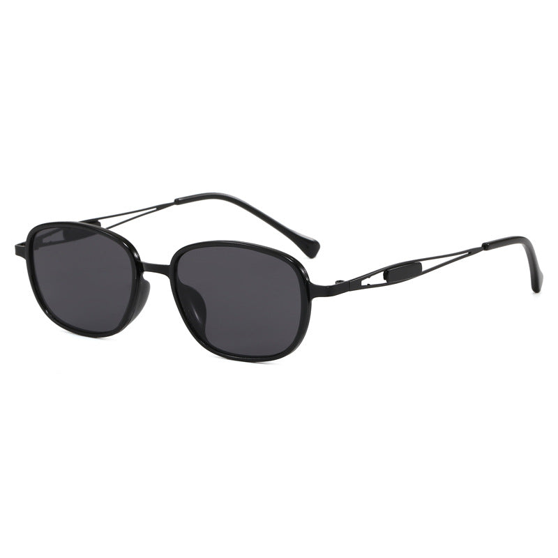 Modische Sonnenbrille mit Quadratischem Rahmen und Schmalem Metallgestell Brehn