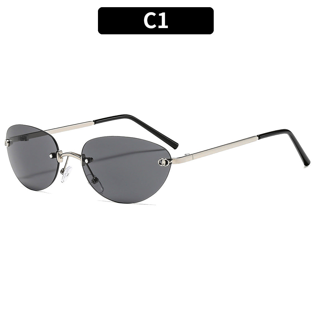 Elegante geometrische Katzenaugen-Sonnenbrille