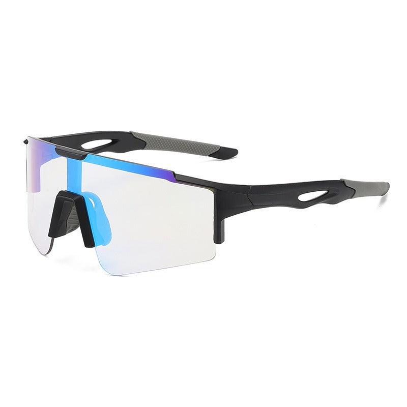 Unisex nan sportliche polarisierende Fahrrad-Sonnenbrille mit einteiligem Visier und rutschfesten Bügeln Brehn