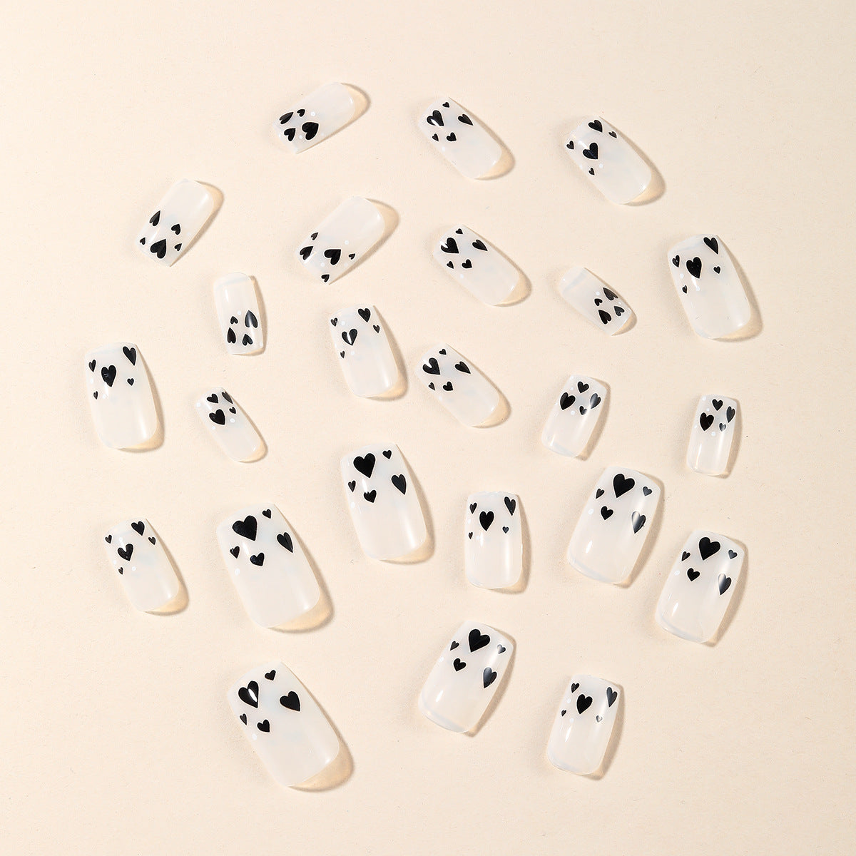 Heart-Accent Acryl Nagelkunst Set Brehn