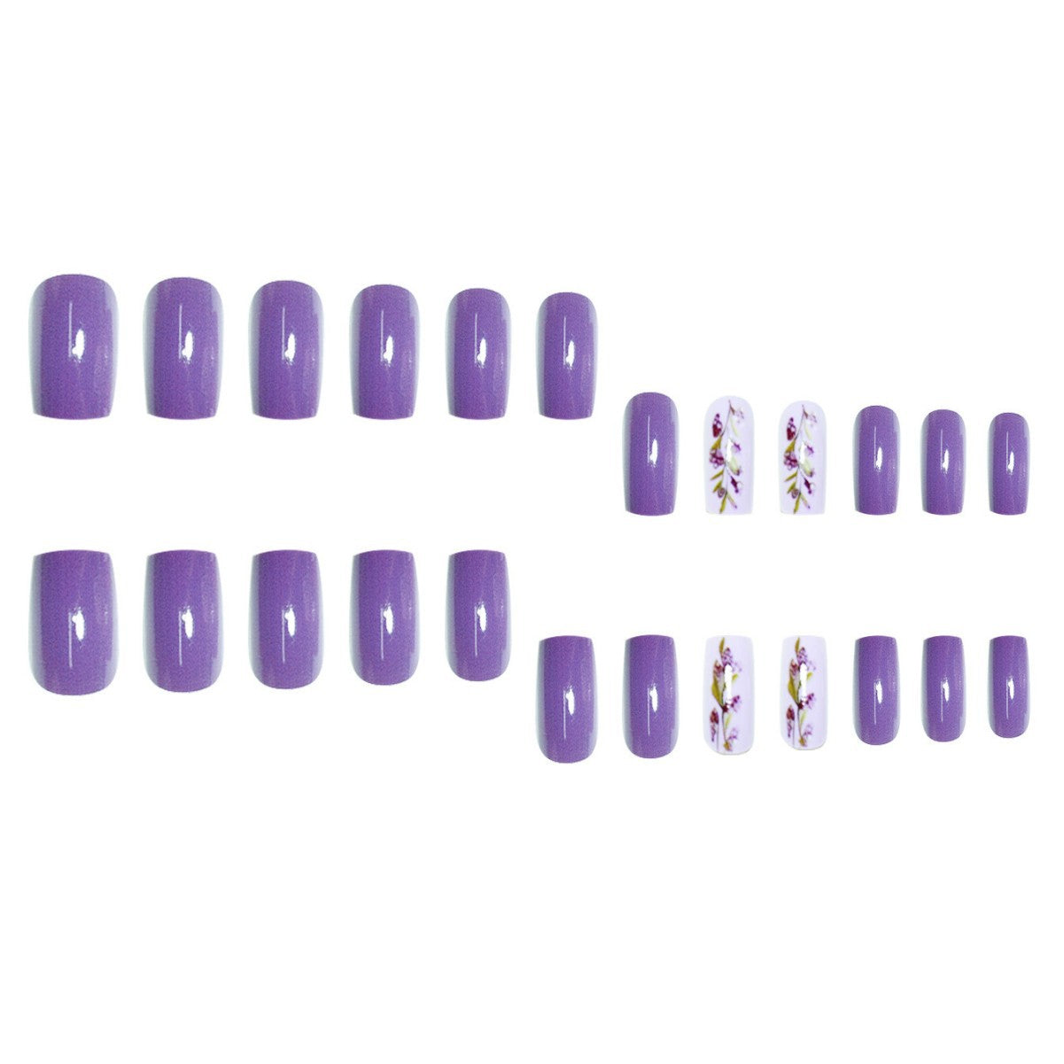 Floral Nail Art Press-On Extensions Brehn