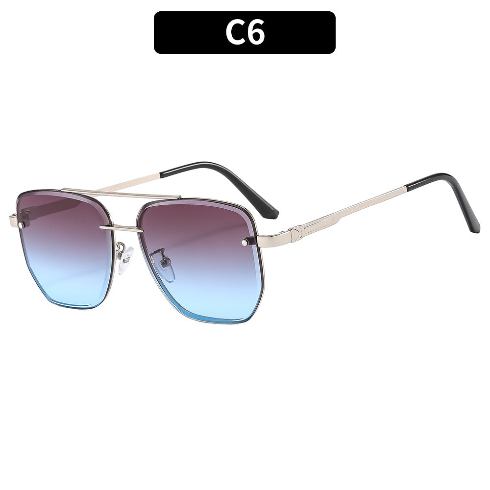 Hexagonale Metallrahmen-Sonnenbrille