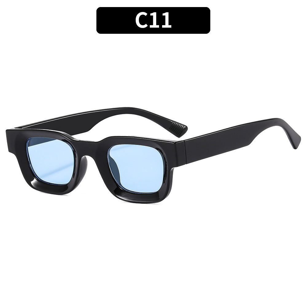 Geometrische transparente Rahmensonnenbrille