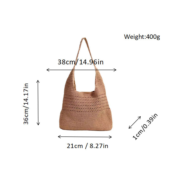Handtasche Aus Handgehäkeltem Naturmaterial Brehn