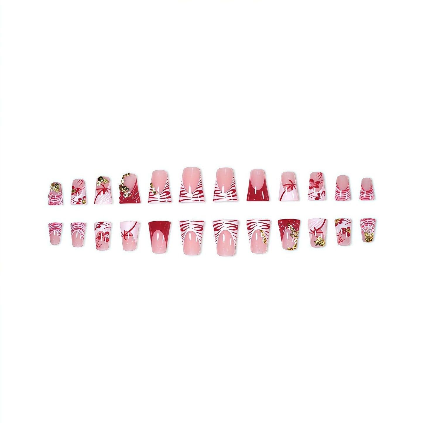 Elegante florale Nagelkunstverlängerungen Brehn