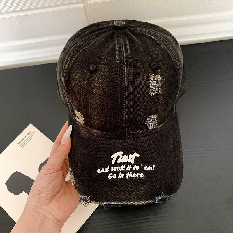Verwaschene Denim Baseballmütze