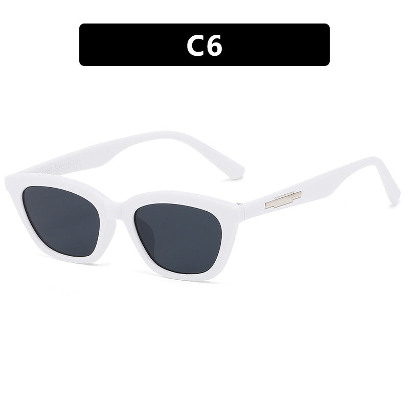 Damen trendige Sonnenbrille im eleganten Katzenaugen-Design mit schmalen Rahmen Brehn