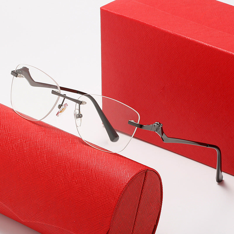 Damen modische Sonnenbrille mit asymmetrischem Rahmen und komfortablen Nasenpads Brehn