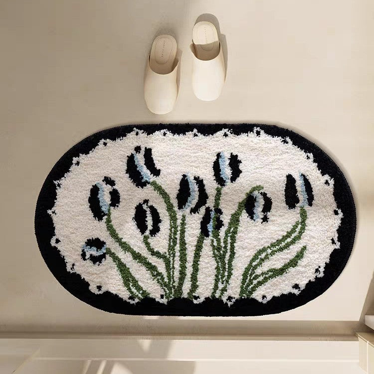 Blumenmuster Badezimmermatte Brehn