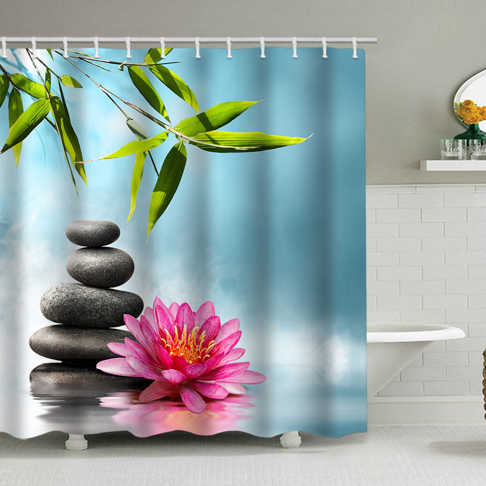 Tranquil Zen Natur Duschvorhang Brehn