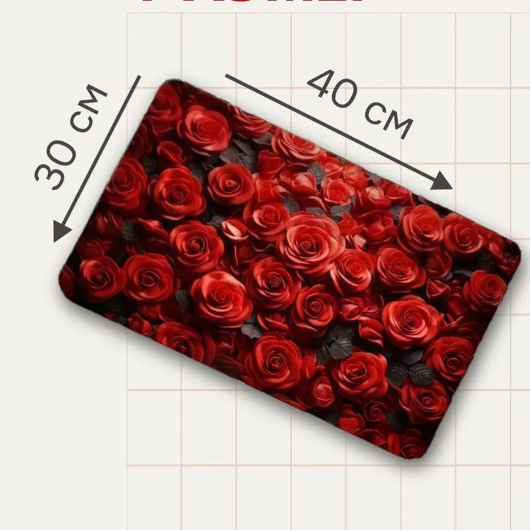 Dekorativer Floral Memory Foam Bereichsteppich