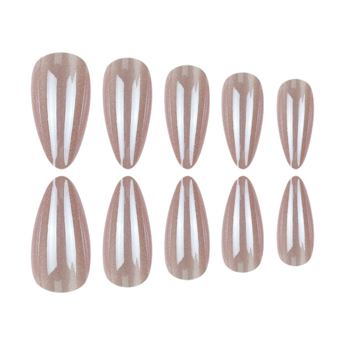 Elegante Glänzende Stiletto Presse-Nägel Brehn
