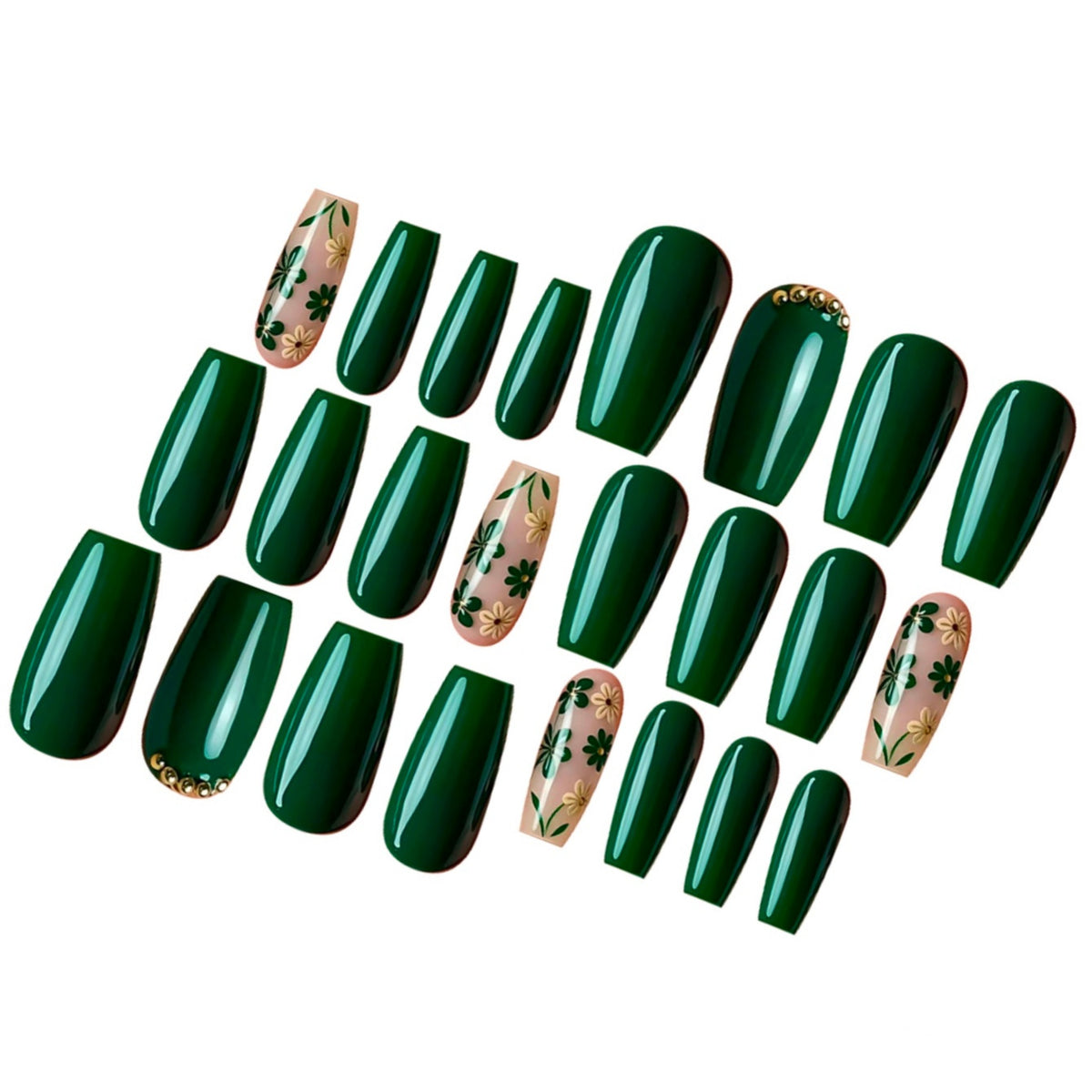 Botanisches Nagelkunst Press-On Set Brehn
