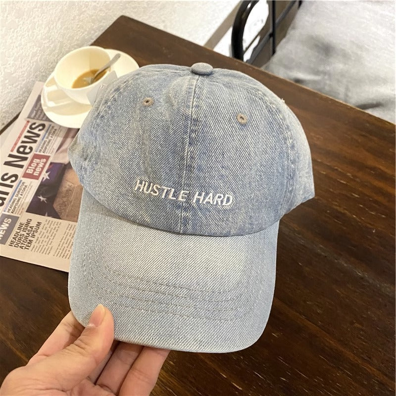 Damen Casual Distressed Denim Cap Brehn