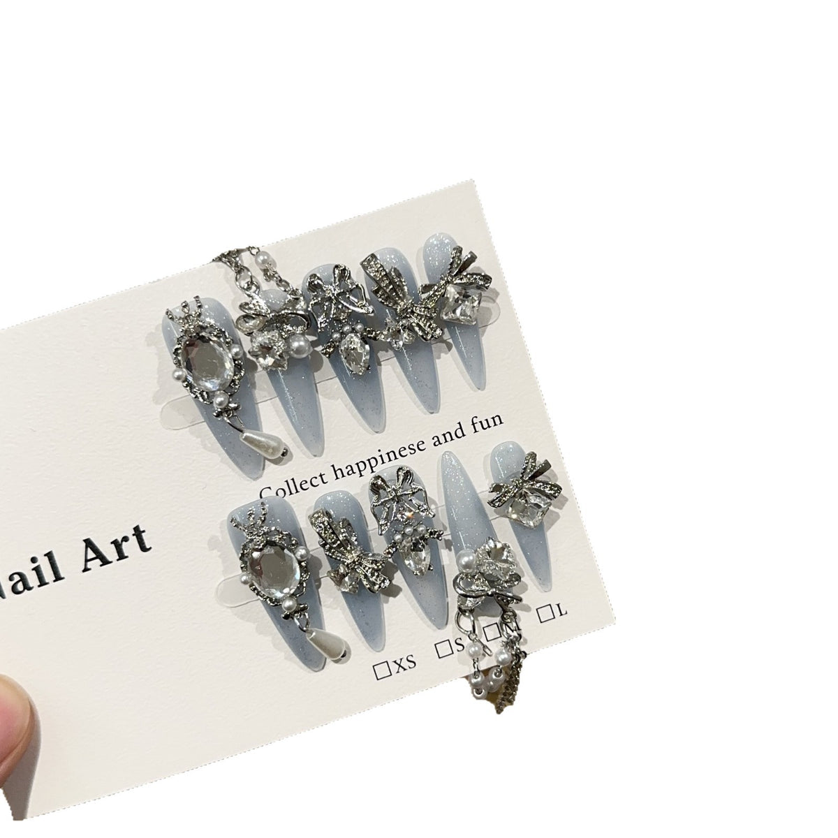 Dekoratives Glam Nagelkunst Set
