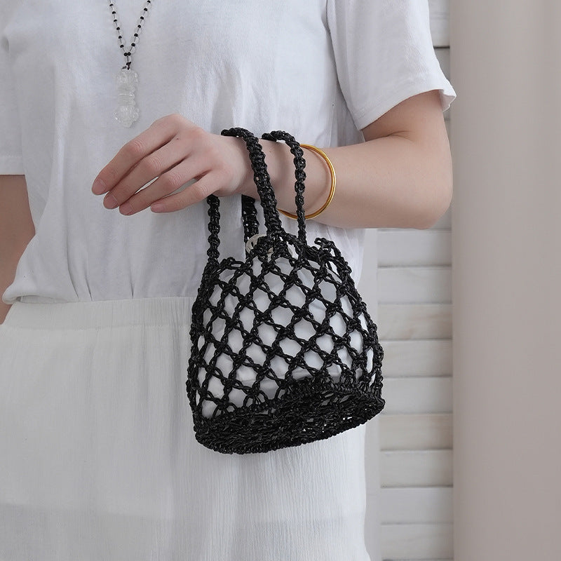 Netz-Shopper-Tasche mit Geflochtenem Design Brehn