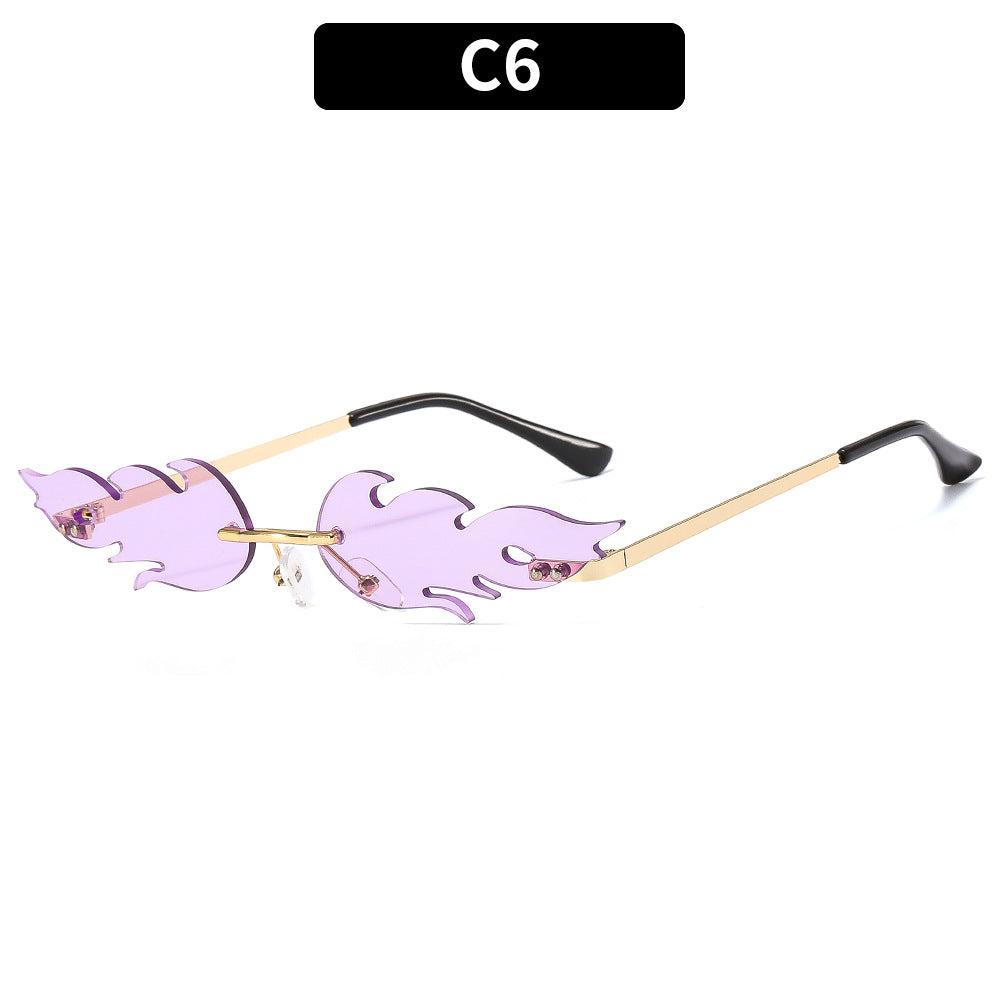 Künstlerische Flammen-Design-Brille