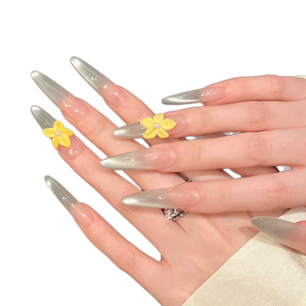 Dekoratives Stiletto Press-On Nagelkunstset