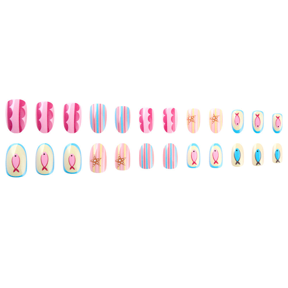 Kreatives Themen-Press-On-Nagelkunst-Set Brehn