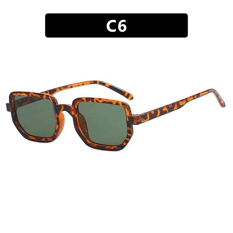 Damen geometrische Sonnenbrille mit modischem Rahmen und schützenden Gläsern Brehn
