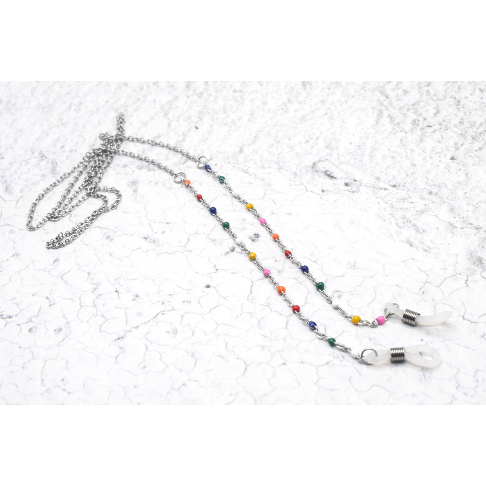 Vibrant Multi-Farbig Perlen Brillen Kette Brehn