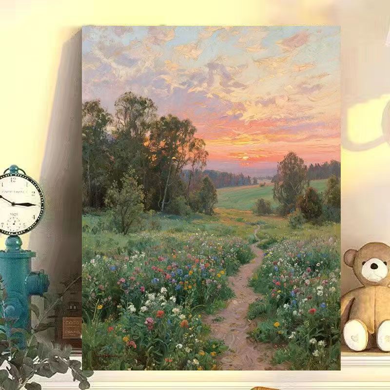 Blumen Katzen-Themen Leinwand Wandkunst Brehn