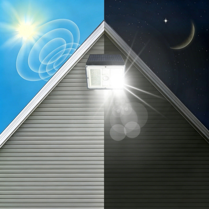 Hochleistungs-Solar-Bewegungsmelder-LED-Sicherheits-Wandlicht mit verstellbarem Solarpanel und Weitwinkel-Flutlicht Brehn