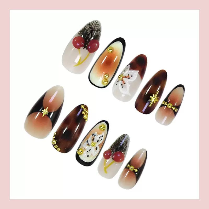 Künstlerisches Press-On-Nagelset
