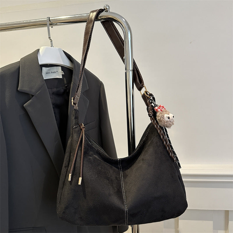 Weiche Wildleder Hobo-Handtasche Brehn