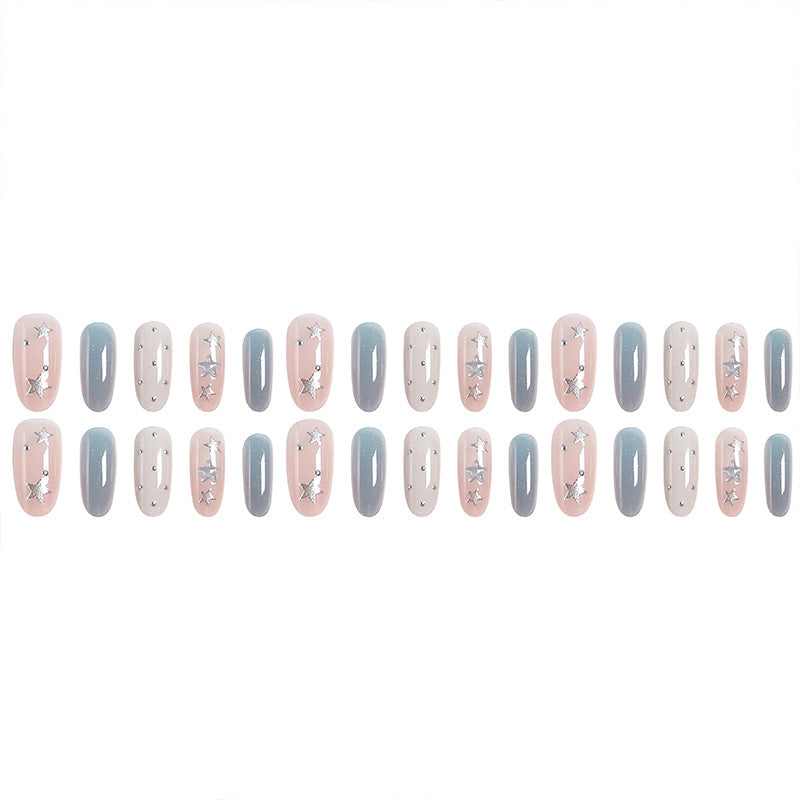 Kunstnagelset mit funkelnden Sternenmotiven Brehn