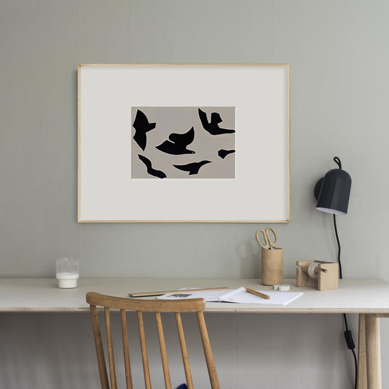 Rahmenloses abstraktes Vogelkunstwerk