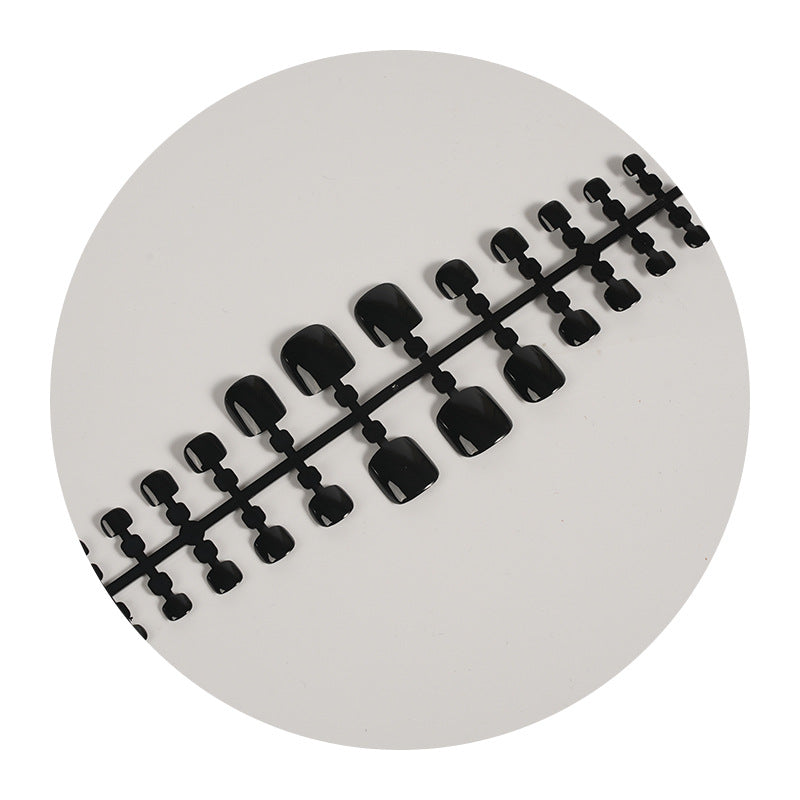 Glänzendes schwarzes Press-On-Nagelset Brehn
