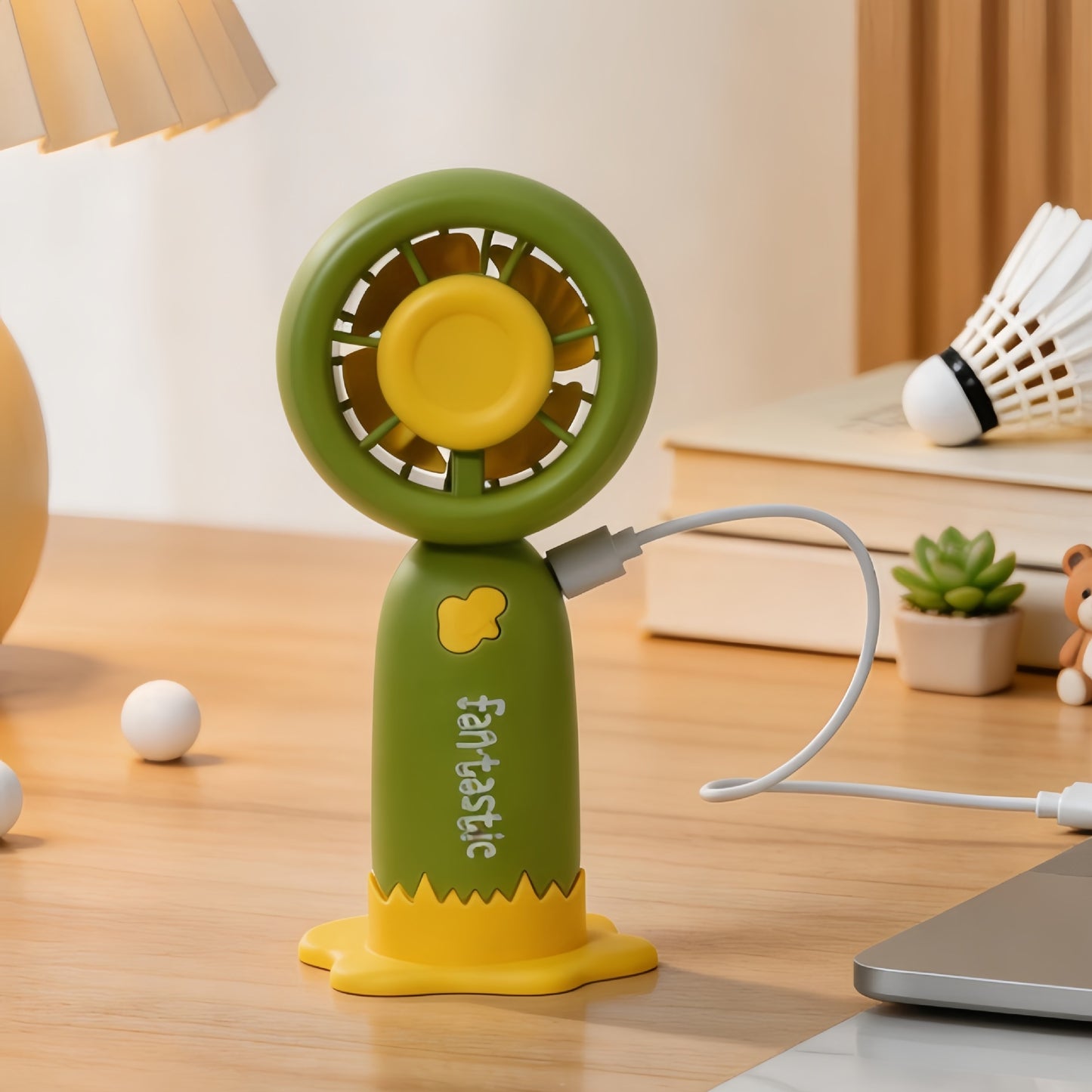 Damen Tragbarer Tischventilator mit lustigem Design und USB-Anschluss Brehn