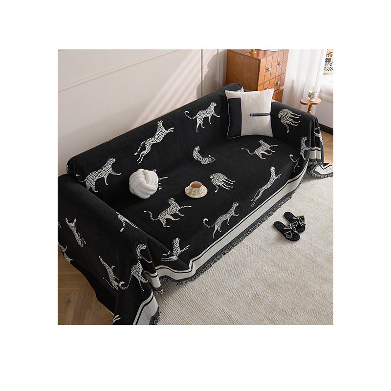Künstlerische Leopardenmuster Sofa-Wurfdecke