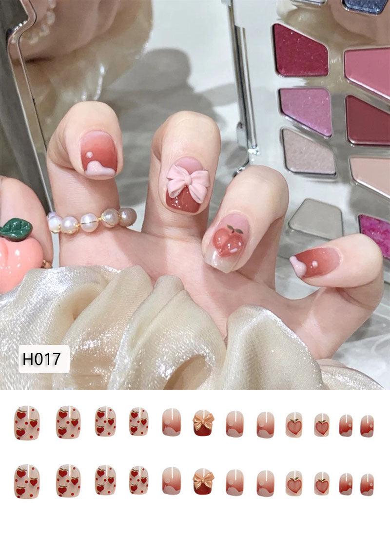 Künstliche Nagelspitzen mit Schleifen-Design Brehn