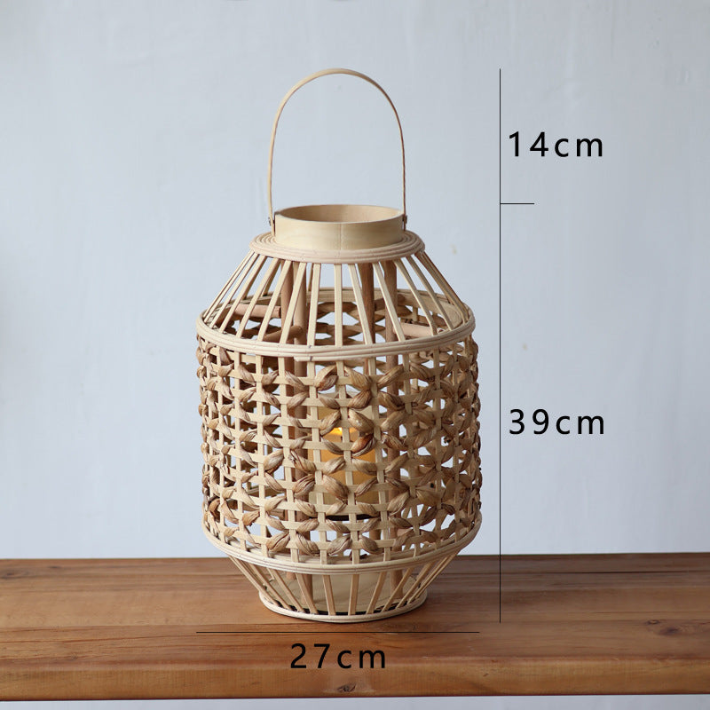 Handgefertigte Rattan-Laterne Brehn