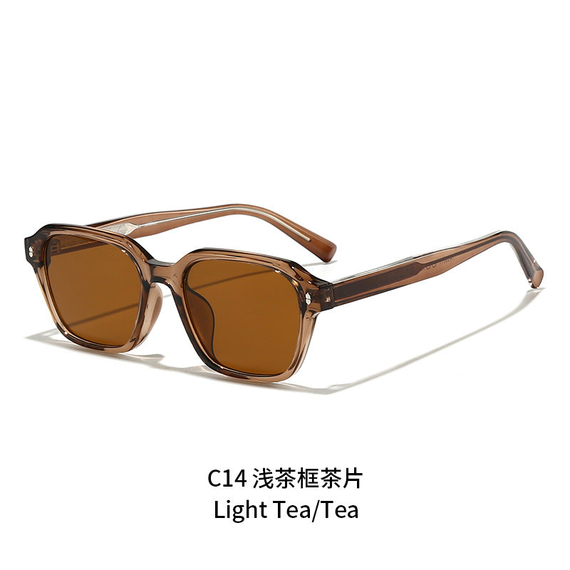 Damen modische Sonnenbrille mit quadratischem Rahmen und UV-Schutz Brehn